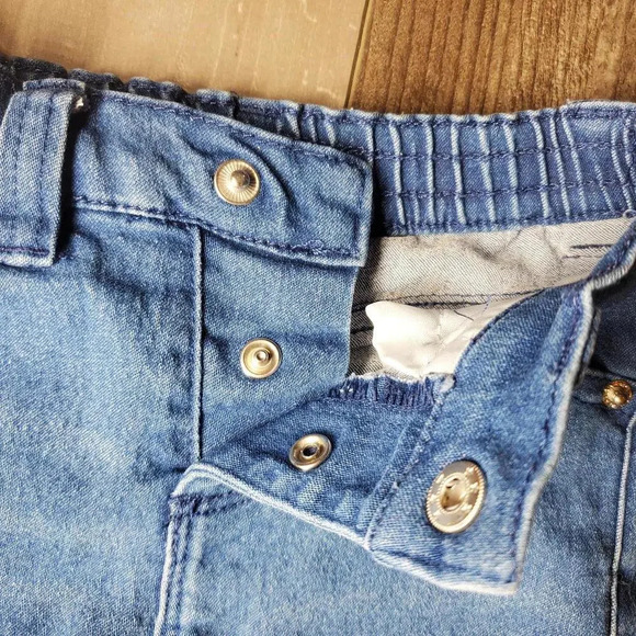 Jessica Simpson Toddler Girl Size 18m Skinny Jeans Medium Wash Blue Raw Hem - Picture 5 of 15